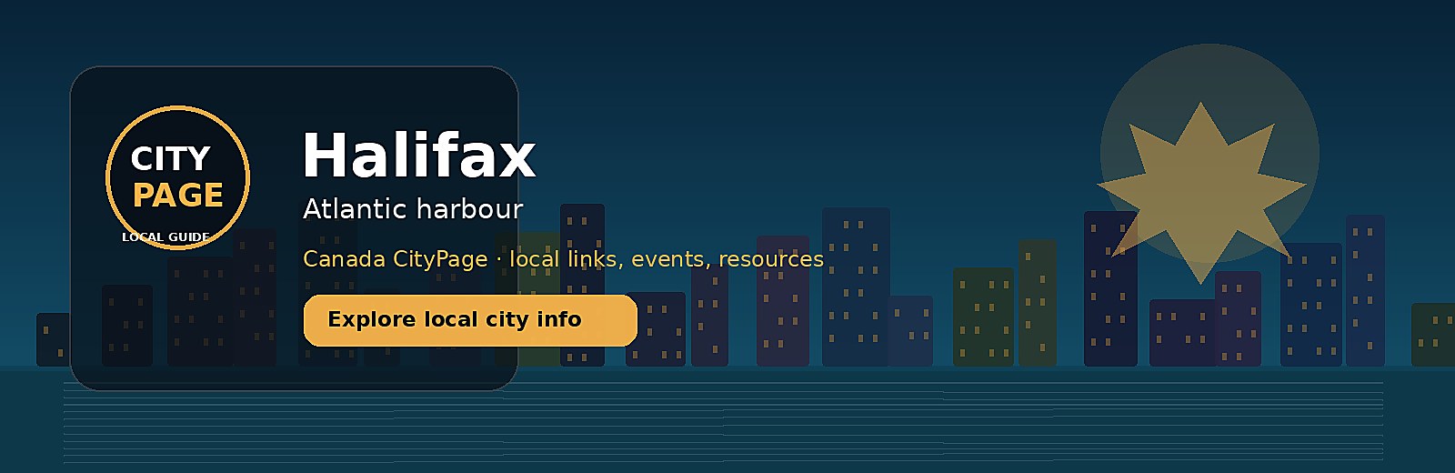Halifax city-specific skyline and landmark banner for CityPage