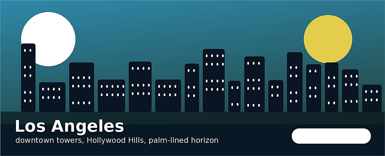 Los Angeles city-specific skyline and landmark banner for CityPage