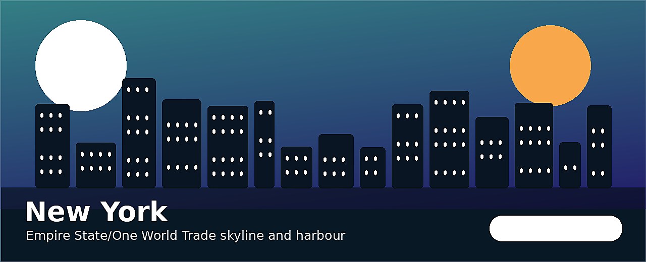 New York city-specific skyline and landmark banner for CityPage